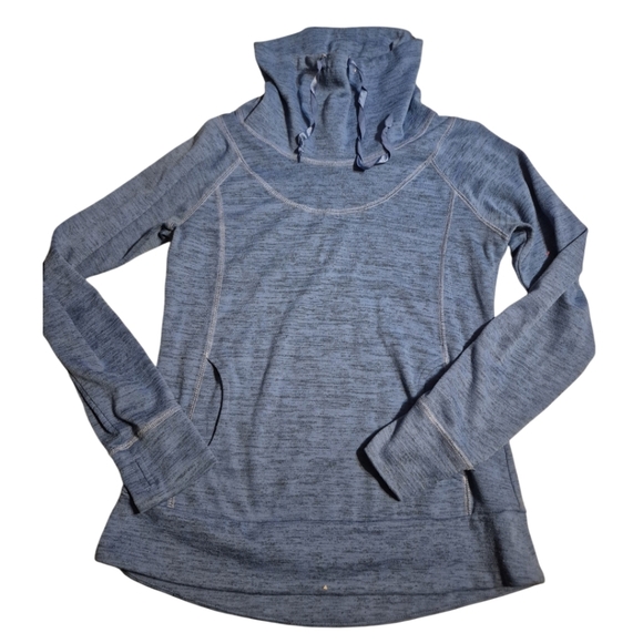 Sweaters - Women's Blue Cowl Neck Sweater